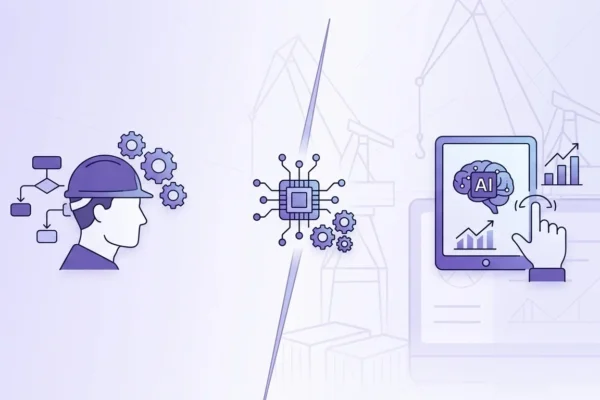 Professional illustration related to AI leadership transition in industrial operations — agentic AI and field operations technology concept