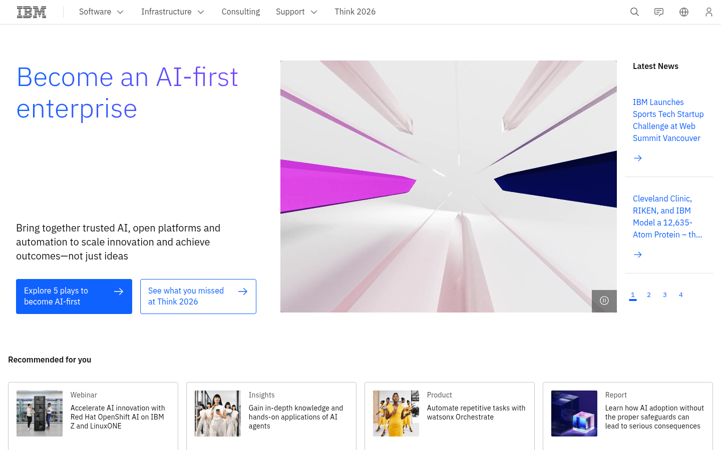 IBM Maximo Application Suite homepage screenshot