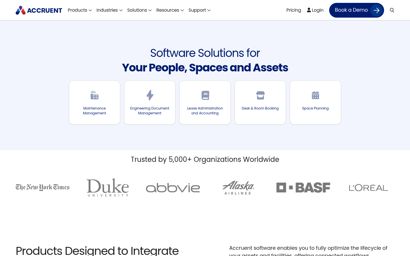 Accruent Maintenance Connection homepage screenshot